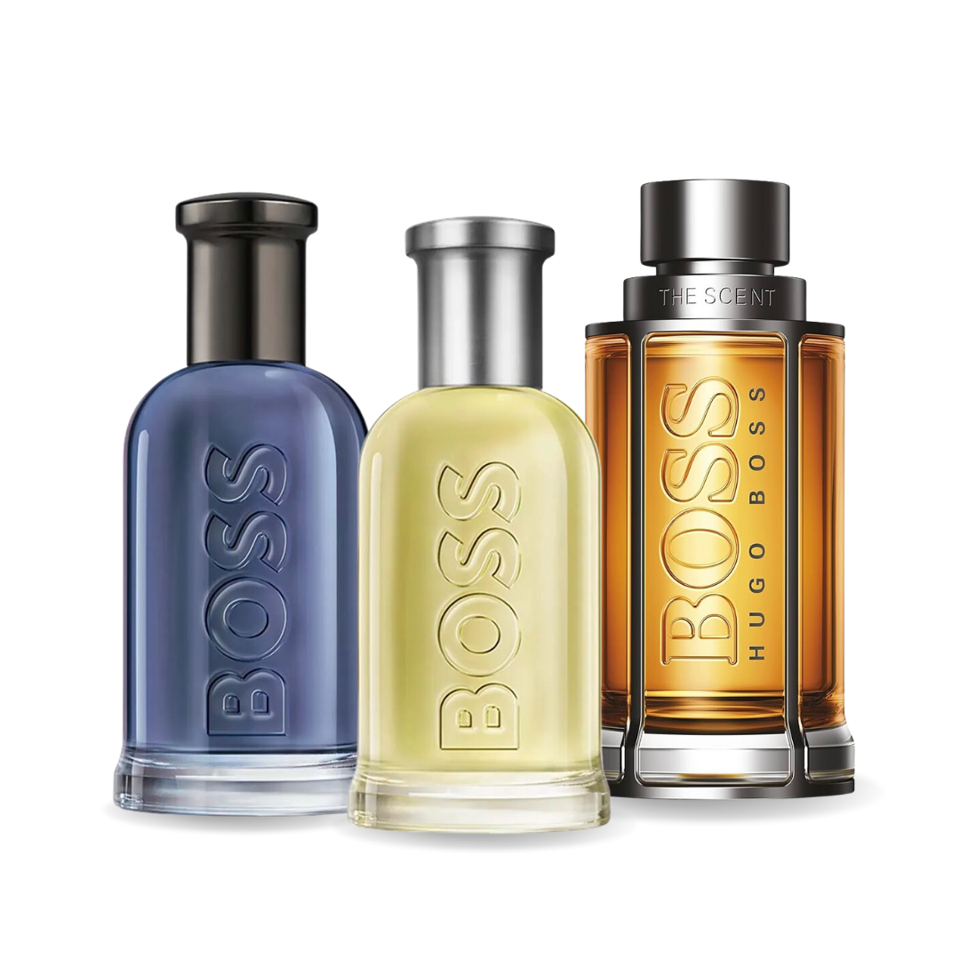 Combo promocional de 3 perfumes BOSS BOTTLED, BOSS THE SCENT y BOSS BOTTLED INFINITE 100ml